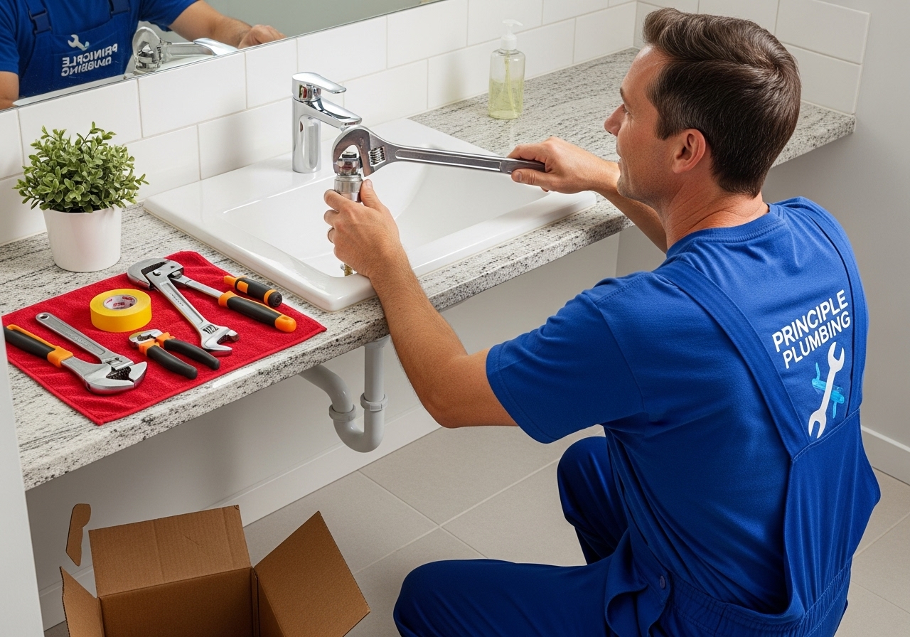 New Bathroom Sink Installation